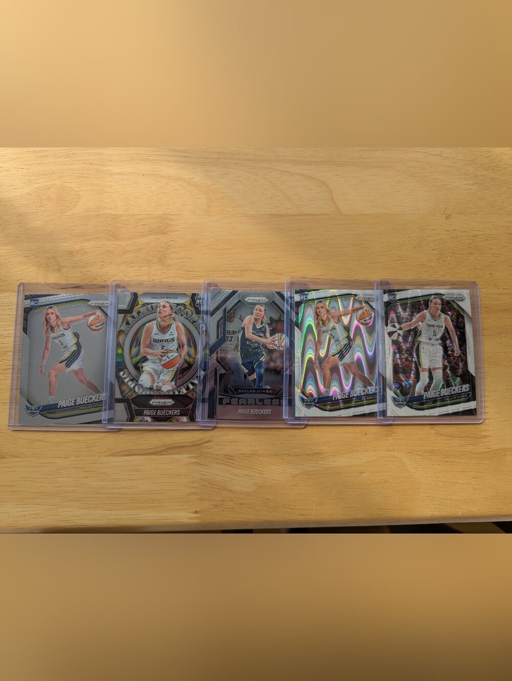 Lot Of 5 Panini Prizm WNBA 2025 PAIGE BUECKERS Dallas Wings RC Seismic Base More